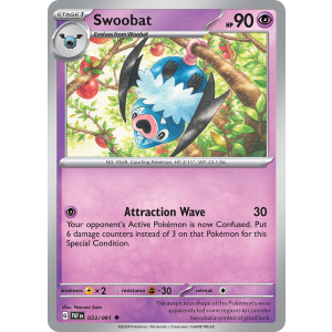 Swoobat 33/91 Pokemon TCG Scarlet & Violet Paldean Fates