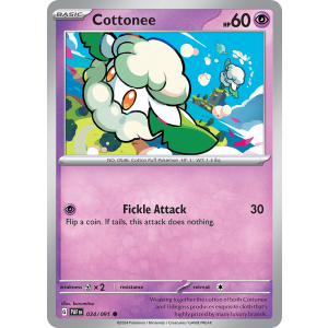 Cottonee 34/91 Pokemon TCG Scarlet & Violet Paldean Fates