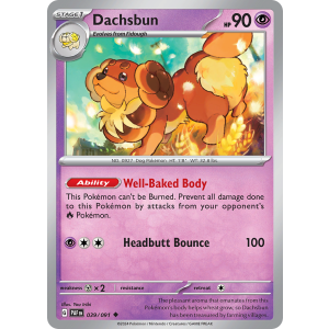 Dachsbun 39/91 Pokemon TCG Scarlet & Violet Paldean Fates