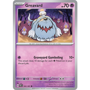 Greavard 42/91 Pokemon TCG Scarlet & Violet Paldean Fates