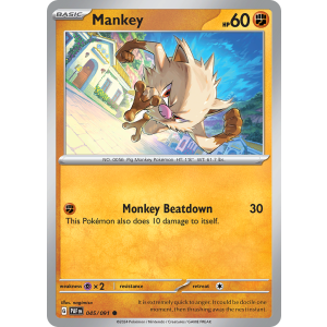 Mankey 45/91 Pokemon TCG Scarlet & Violet Paldean Fates