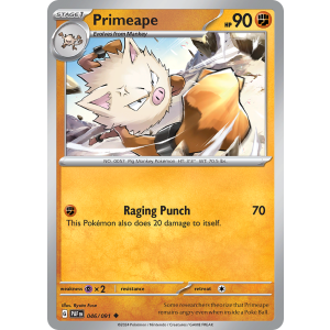 Primeape 46/91 Pokemon TCG Scarlet & Violet Paldean Fates