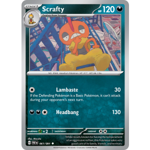 Scrafty 61/91 Pokemon TCG Scarlet & Violet Paldean Fates