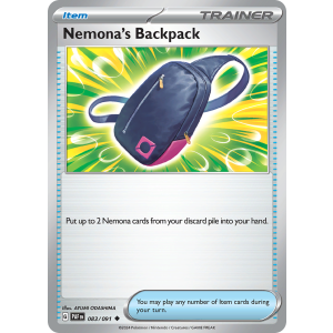 Nemona's Backpack 83/91 Pokemon TCG Scarlet & Violet Paldean Fates