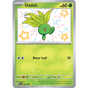 Shiny Rare Oddish 92/91 Pokemon TCG Scarlet & Violet Paldean Fates