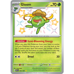 Shiny Rare Gloom 93/91 Pokemon TCG Scarlet & Violet Paldean Fates