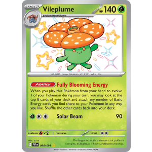 Shiny Rare Vileplume 94/91 Pokemon TCG Scarlet & Violet Paldean Fates