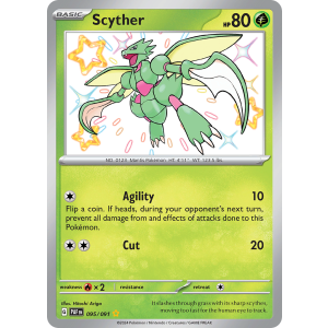 Shiny Rare Scyther 95/91 Pokemon TCG Scarlet & Violet Paldean Fates