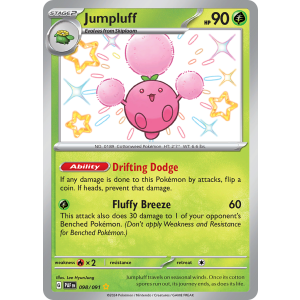 Shiny Rare Jumpluff 98/91 Pokemon TCG Scarlet & Violet Paldean Fates