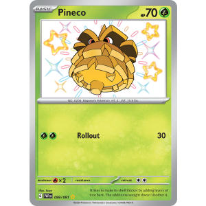 Shiny Rare Pineco 99/91 Pokemon TCG Scarlet & Violet Paldean Fates