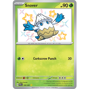 Shiny Rare Snover 100/91 Pokemon TCG Scarlet & Violet Paldean Fates