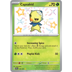 Shiny Rare Capsakid 106/91 Pokemon TCG Scarlet & Violet Paldean Fates