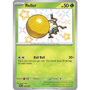 Shiny Rare Rellor 108/91 Pokemon TCG Scarlet & Violet Paldean Fates