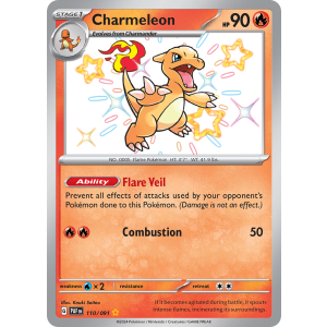 Shiny Rare Charmeleon 110/91 Pokemon TCG Scarlet & Violet Paldean Fates