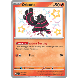 Shiny Rare Oricorio 113/91 Pokemon TCG Scarlet & Violet Paldean Fates