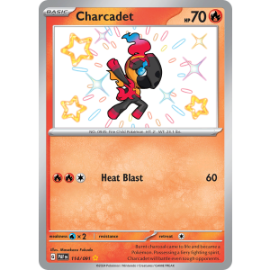 Shiny Rare Charcadet 114/91 Pokemon TCG Scarlet & Violet Paldean Fates