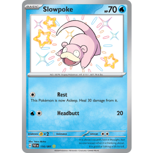 Shiny Rare Slowpoke 116/91 Pokemon TCG Scarlet & Violet Paldean Fates