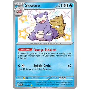 Shiny Rare Slowbro 117/91 Pokemon TCG Scarlet & Violet Paldean Fates