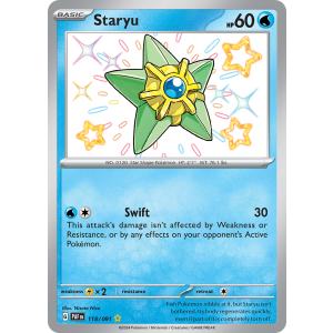 Shiny Rare Staryu 118/91 Pokemon TCG Scarlet & Violet Paldean Fates