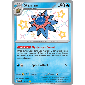 Shiny Rare Starmie 119/91 Pokemon TCG Scarlet & Violet Paldean Fates