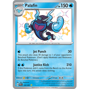 Shiny Rare Palafin 124/91 Pokemon TCG Scarlet & Violet Paldean Fates