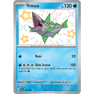 Shiny Rare Veluza 125/91 Pokemon TCG Scarlet & Violet Paldean Fates