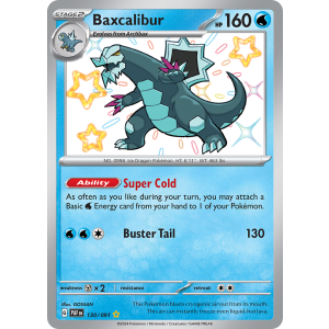 Shiny Rare Baxcalibur 130/91 Pokemon TCG Scarlet & Violet Paldean Fates