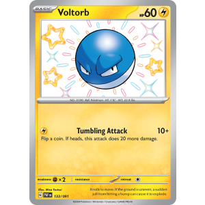 Shiny Rare Voltorb 133/91 Pokemon TCG Scarlet & Violet Paldean Fates