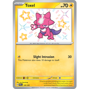 Shiny Rare Toxel 140/91 Pokemon TCG Scarlet & Violet Paldean Fates