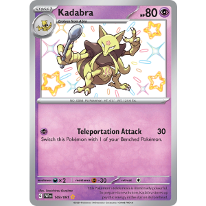 Shiny Rare Kadabra 149/91 Pokemon TCG Scarlet & Violet Paldean Fates