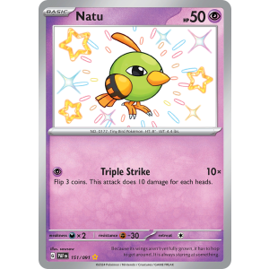 Shiny Rare Natu 151/91 Pokemon TCG Scarlet & Violet Paldean Fates