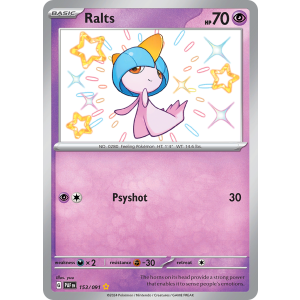 Shiny Rare Ralts 153/91 Pokemon TCG Scarlet & Violet Paldean Fates