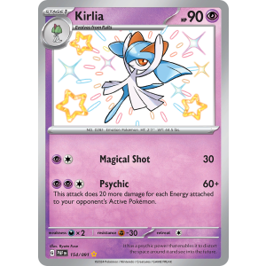 Shiny Rare Kirlia 154/91 Pokemon TCG Scarlet & Violet Paldean Fates