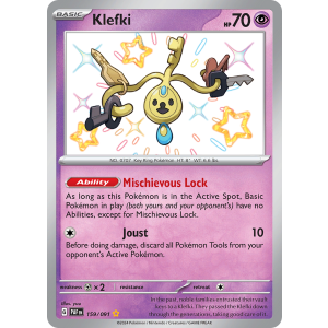 Shiny Rare Klefki 159/91 Pokemon TCG Scarlet & Violet Paldean Fates