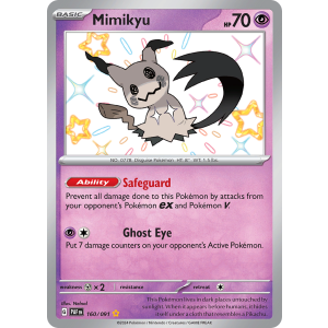 Shiny Rare Mimikyu 160/91 Pokemon TCG Scarlet & Violet Paldean Fates