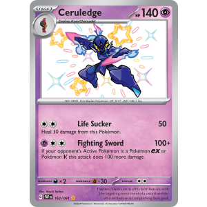 Shiny Rare Ceruledge 162/91 Pokemon TCG Scarlet & Violet Paldean Fates