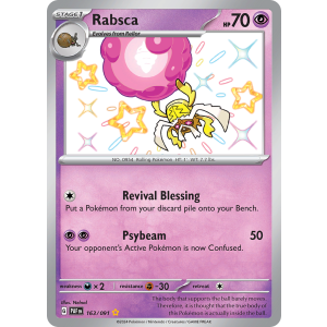 Shiny Rare Rabsca 163/91 Pokemon TCG Scarlet & Violet Paldean Fates