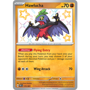 Shiny Rare Hawlucha 175/91 Pokemon TCG Scarlet & Violet Paldean Fates