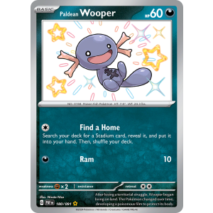 Shiny Rare Paldean Wooper 180/91 Pokemon TCG Scarlet & Violet Paldean Fates