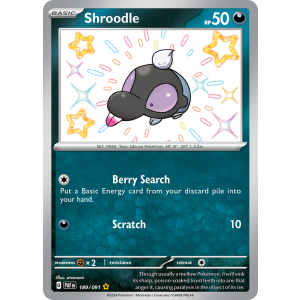 Shiny Rare Shroodle 189/91 Pokemon TCG Scarlet & Violet Paldean Fates