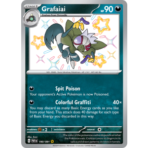 Shiny Rare Grafaiai 190/91 Pokemon TCG Scarlet & Violet Paldean Fates