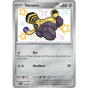 Shiny Rare Varoom 192/91 Pokemon TCG Scarlet & Violet Paldean Fates