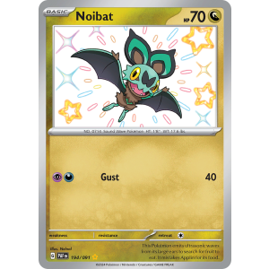 Shiny Rare Noibat 194/91 Pokemon TCG Scarlet & Violet Paldean Fates