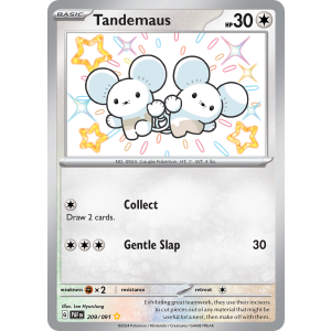 Shiny Rare Tandemaus 209/91 Pokemon TCG Scarlet & Violet Paldean Fates