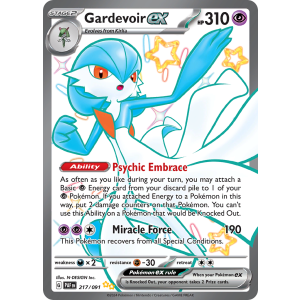 Shiny Ultra Rare Gardevoir ex 217/91 Pokemon TCG Scarlet & Violet Paldean Fates