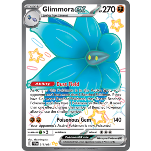 Shiny Ultra Rare Glimmora ex 218/91 Pokemon TCG Scarlet & Violet Paldean Fates