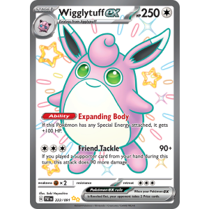 Shiny Ultra Rare Wigglytuff ex 222/91 Pokemon TCG Scarlet & Violet Paldean Fates