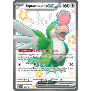 Shiny Ultra Rare Squawkabilly ex 223/91 Pokemon TCG Scarlet & Violet Paldean Fates