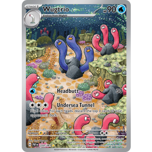 Illustration Rare Wugtrio 224/91 Pokemon TCG Scarlet & Violet Paldean Fates