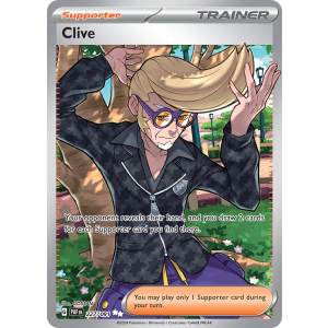 Ultra Rare Clive 227/91 Pokemon TCG Scarlet & Violet Paldean Fates